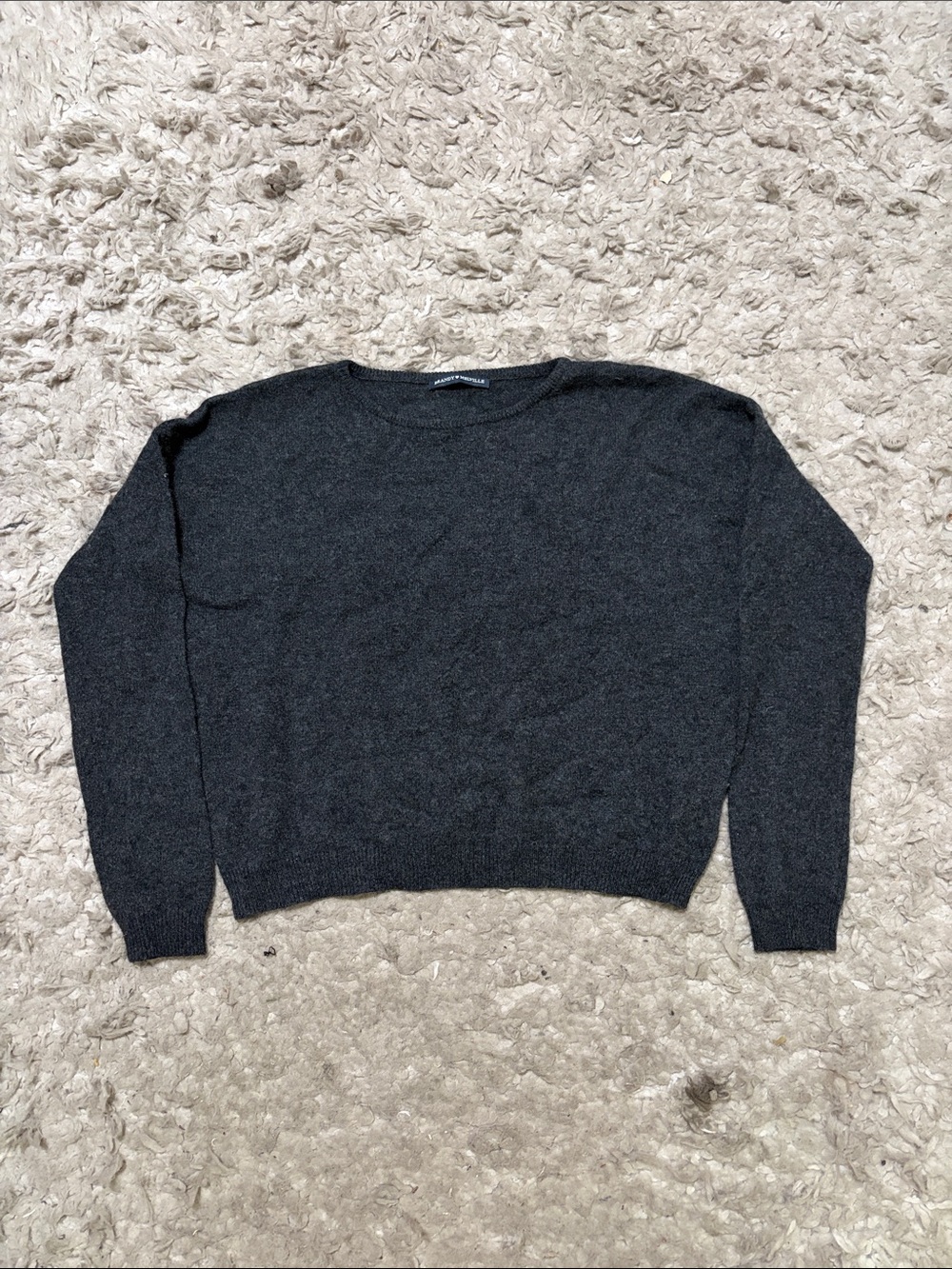 Brandy Melville Dark Gray Crewneck Sweater